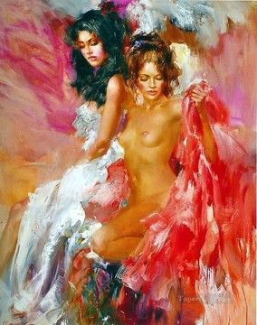 Pretty Woman ISny 13 Impressionist nude Oil Paintings